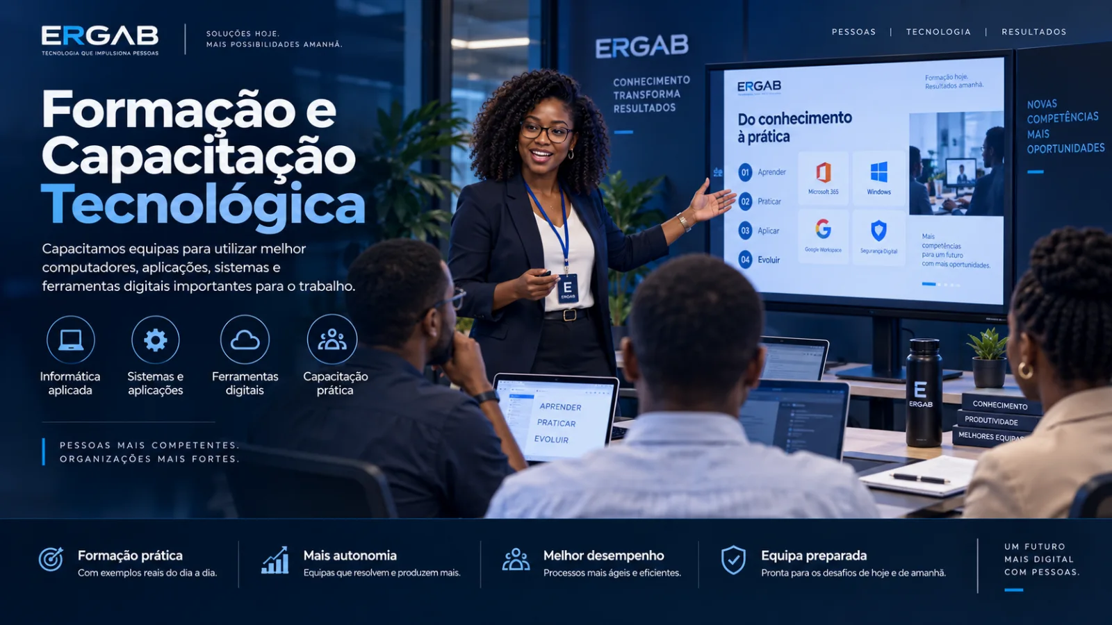 Referência visual ilustrativa: Formação e Capacitação Tecnológica