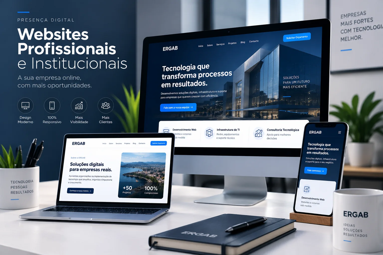 Websites Profissionais e Institucionais