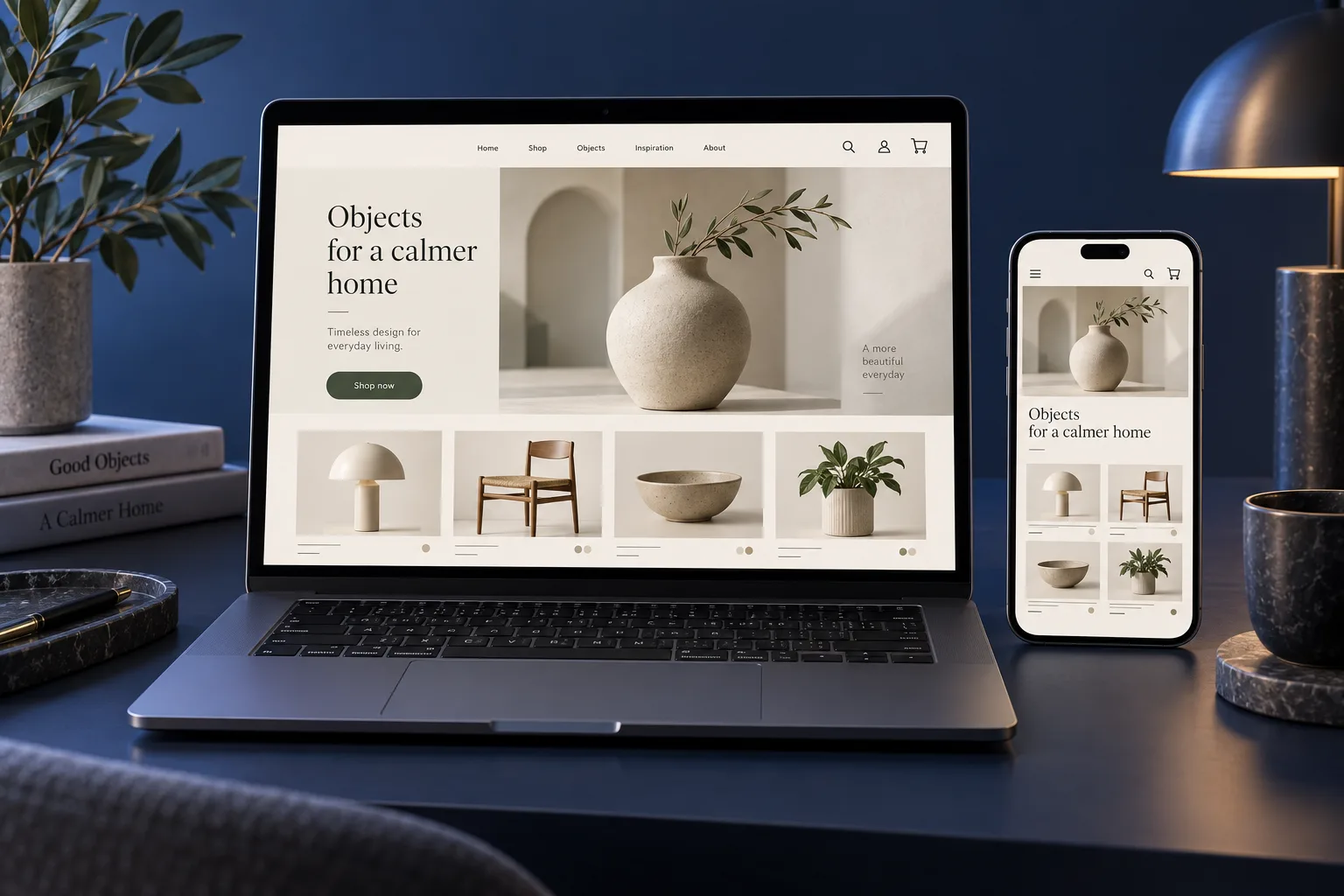Referência visual ilustrativa: Loja virtual de produtos