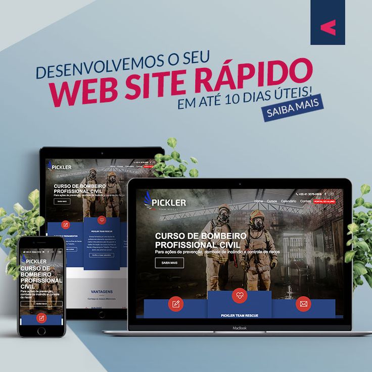 Imagem representando um site corporativo rápido e moderno